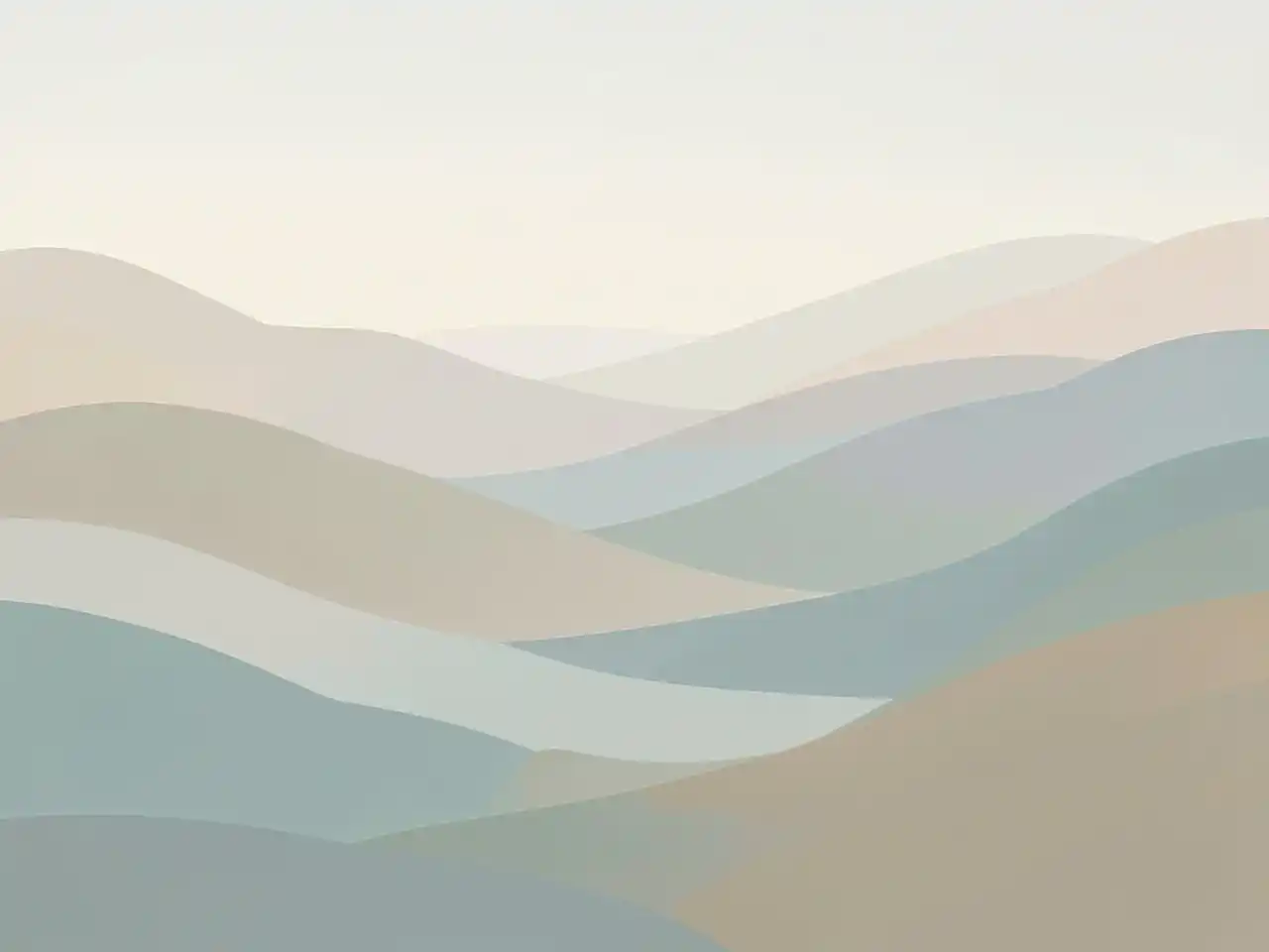 Soft layered landscape representing a calm body awareness reflection space